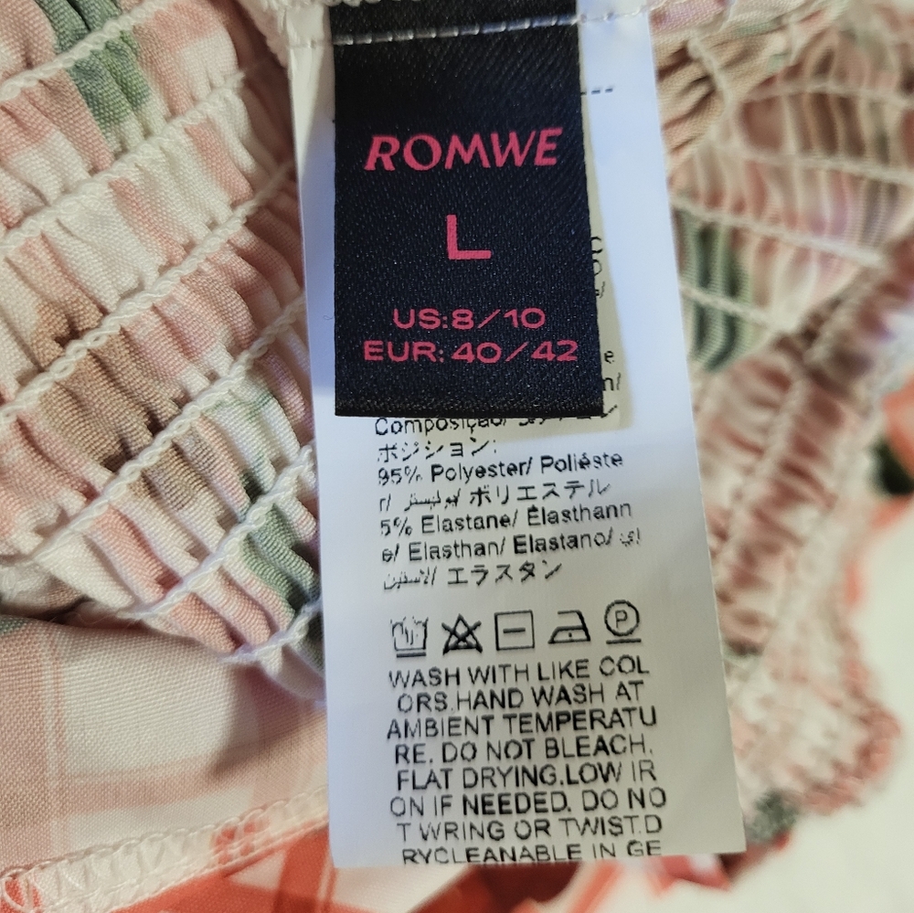 ROMWE Red and White Checkered Cherry Crop Top - Picture 6 of 7
